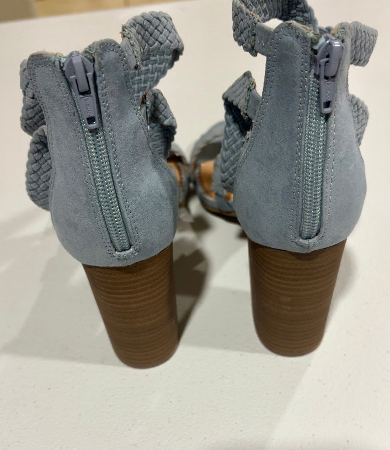 LC Lauren Conrad Blue Braided Strap Block Heel Sandals – Women’s Size 10